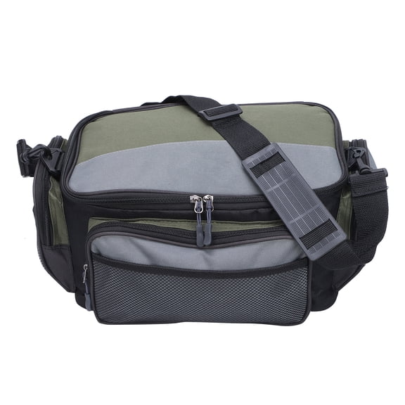 Rupoun Large Capacity Square Fishing Storage Bag Polyester Bait Backpack Accessories Organizer for Outdoor Trips (13 in / 33 cm)