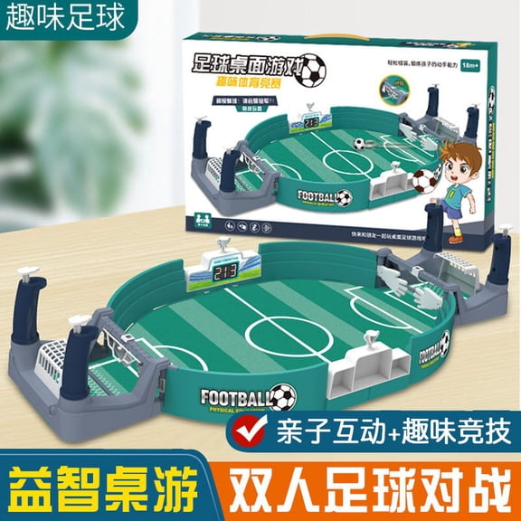 Rupoun Large Desktop Football Table Children's Fun Board Game Double Battle Table Football Set (Medium English Edition, Includes 6 Balls), Perfect Arcade Soccer Match Game, Size: 33x22x6 inches