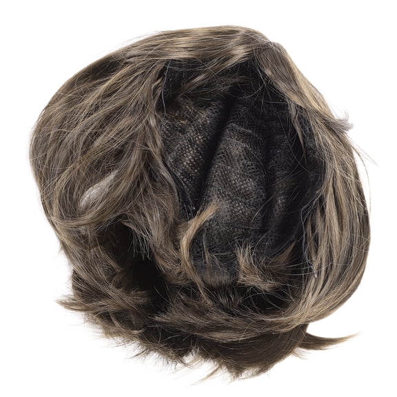 Rupoun Light Brown Short Bob Wig for Women, Straight High Temperature Synthetic Hair with Elastic Inner Net, Perfect for Round Faces and Student Daily Wear - 10 inches / 25.4 cm