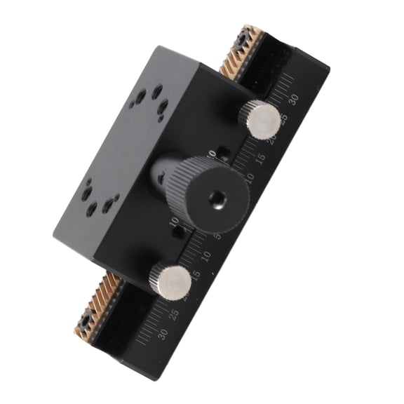 Rupoun Linear Translation Stage Manual X-Axis Rack Pinion Sliding Table SEMCI-C-80 30 X 50mm 1.18 X 1.97 in High Precision Aluminum Alloy Mechanical Linear Motion Device