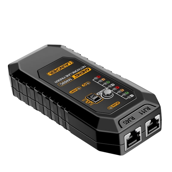 Rupoun M469C Multifunction Network Cable Finder RJ45 RJ11 LAN Cable Tester Networking Tool Wire Tracker Receiver Trace Measure Network Repair Analyzers - Black
