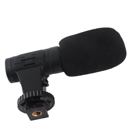 Rupoun MIC-06 Mini Video Camera Microphone 3.5mm Jack Plug and Play Lightweight Shotgun Mic for Smartphone DSLR Vlog Live Streaming (1.9 oz)