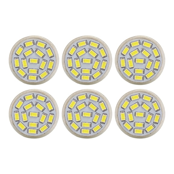 Rupoun MR11 GU4 LED Light Bulbs 3W 12V 270LM, 15LED Energy Saving Track Lamp Beads for Landscape Lighting, Daylight 6000K, 1.4x1.4 Inches / 3.5x3.5 cm (6-Pack)