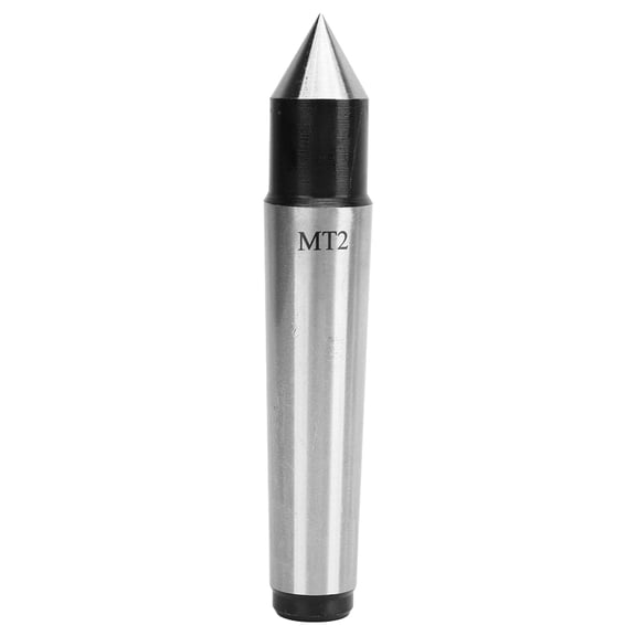 Rupoun MT2 Half Notched Dead Center High Carbon Steel Accuracy 0.005 Smoothly Operation CNC Lathe Center Tool 60 Degree Taper 3.93 inches / 10 cm Length for High Speed Machining