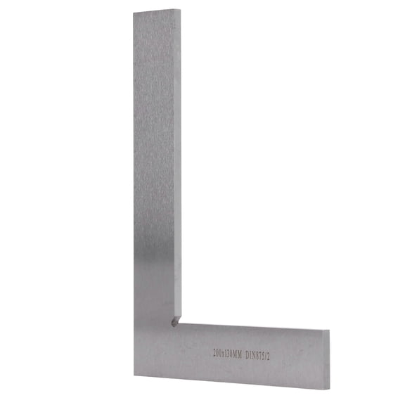 Rupoun Machinist Square 7.9 x 5.1 in / 200 x 130 mm 90 Degree Right Angle High Accuracy Ergonomic Carbon Steel Engineer Square Ruler for Woodworking and Metalworking Projects