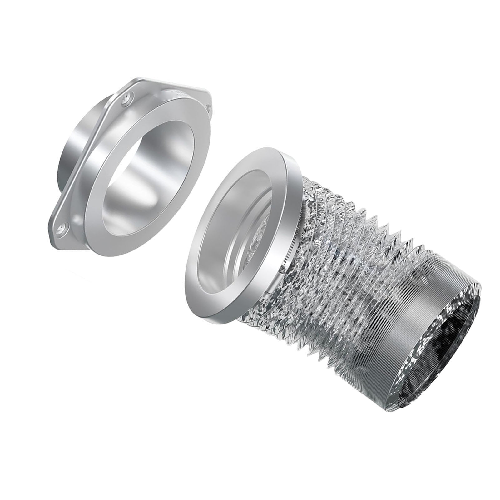 Rupoun Magnet Dryer Vent Coupling Self Alignment Airtight Seal Dryer Ventilation Port Exhaust Connector Kit 5.9 inches / 15 cm