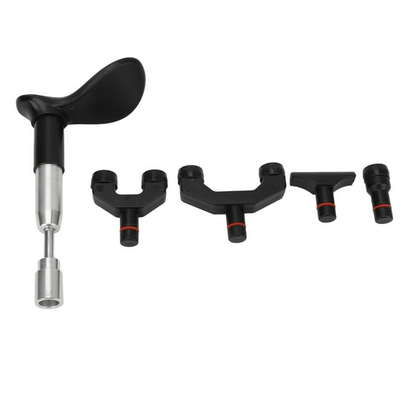 Rupoun Manual Chiropractic Adjustment Kit Deep Tissue Massager Trigger Point Spinal Adjusting Tool with 4 Massage Heads for Neck Back Legs 14 inches / 35.5 cm