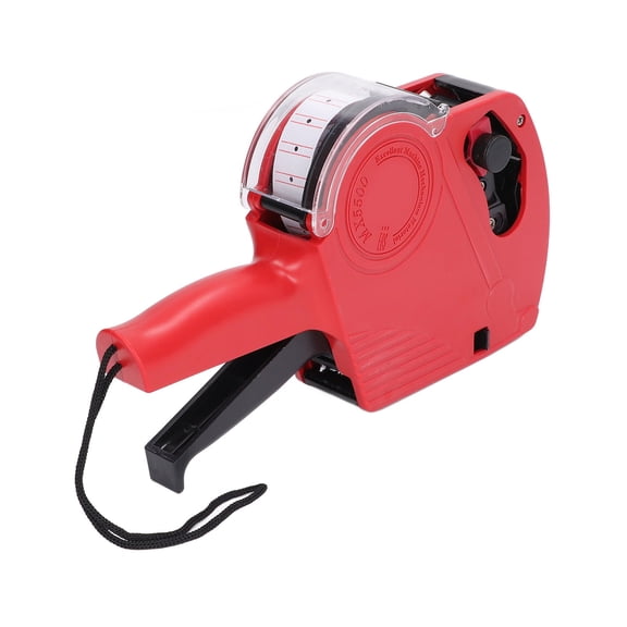 Rupoun Manual Labeling Machine 8 Digits Price Tag Gun Portable Tool Red (9.1 inches / 23 cm)