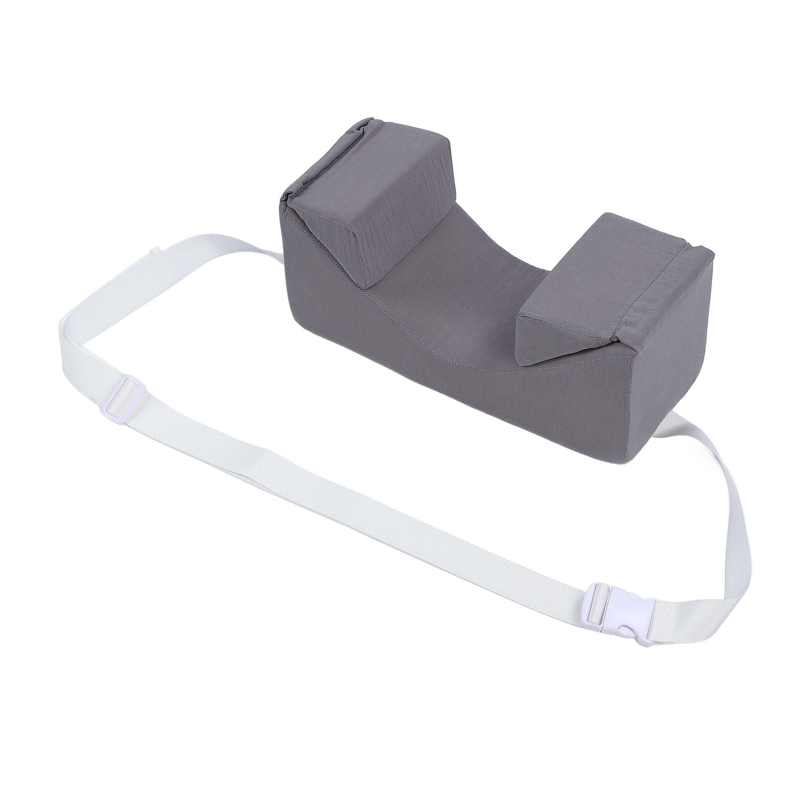 Rupoun Medical Head Positioning Pillow Gray Foam Wedge Neck Stabilizer for Bedridden Post Surgery, 15.75 x 7.87 x 7.09 inches / 40 x 20 x 18 cm, Face Up Sleeping Positioner with Removable Cover
