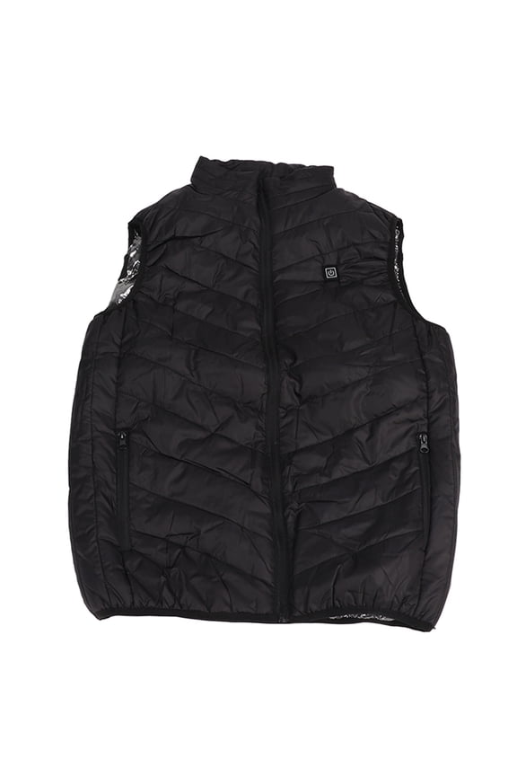Men Heated Vest Smart USB Electric Vest Winter Thermal Heating Vest 9 Zones Heating Black L