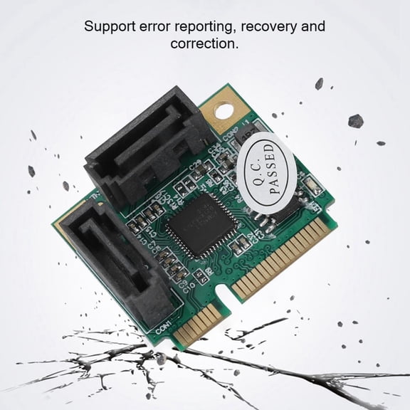 Rupoun Mini 2 Port PCI-e to SATA 3.0 6Gbps Converter Hard Drive Expansion Card for Windows