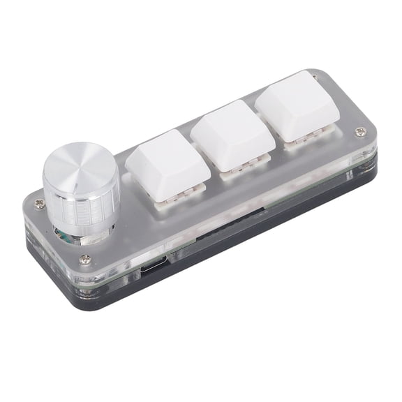 Rupoun Mini 3 Key Keypad Wired Industrial Console Dustproof Red Switch Mechanical Gaming Keyboard