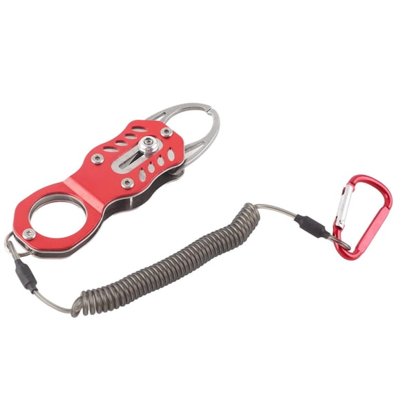 Rupoun  Mini Aluminum Fish‑Grip Clamp with Anti‑Lost Rope – Portable Control Device for All Fish