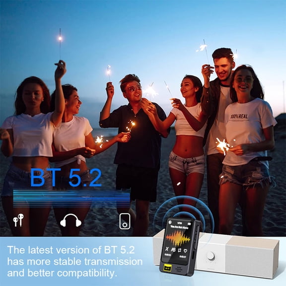 Rupoun Mini Bluetooth MP3 Player MP4 Video Player with Built-in Speaker HiFi Sound Quality Touch Screen USB Charging for Sports Travel 1.77 inches / 4.5 cm (8GB TF Card)