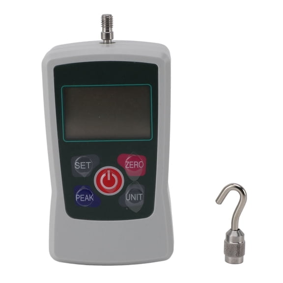 Rupoun Mini Digital Force Gauge Built in Sensor Portable Push Pull Tension Tester 50-500N Range with Accessories for Accurate Measurement 7.09 inches / 18 cm