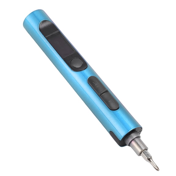 Rupoun Mini Electric Screwdriver Set 32 in 1 Precise Cordless Power Tool Kit for RC Laptop Phone Electronics Repair, Blue (6.69 inches / 17 cm length) - Durable Aluminum Body