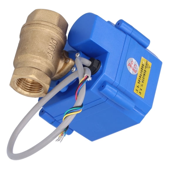 Rupoun Mini Motorized Electric Ball Valve DC12V DN15 BSP Brass Water Control Valve with Switch Indication, 5.12 inches / 13 cm Length