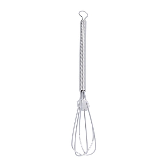 Rupoun Mini Stainless Steel Hand Push Egg Whisk and Manual Beater - 7.2 inches / 18.3 cm, Silver