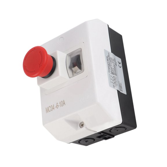 Rupoun Motor Protection Circuit Breaker IP55 Waterproof Knob Switch Emergency Stop 6-10A (7.87 inches / 20 cm)