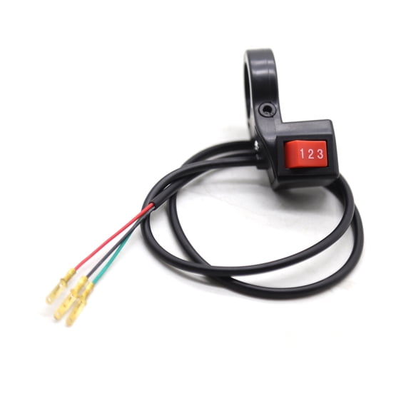 Rupoun Motorcycle 123 Switch 22mm 7/8in Handlebar Switch Shift Handlebar Electric 3 Speed Module Switch Shift for Motorcycle E-Bike Scooter