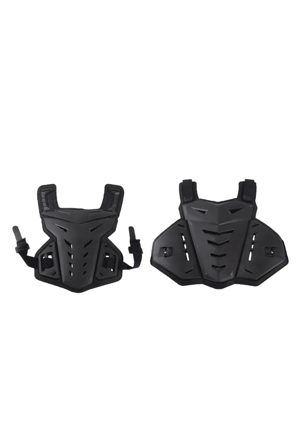 Motorcycle Armor Vest Protective Shock Absorption Breathable Black Unisex Chest Protector for Motocross, Dirt Bike, Cycling, Rollerblading, 13 x 11.8 inches / 33 x 30 cm