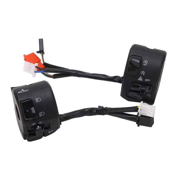 Rupoun Motorcycle Handlebar Switch 7/8 inch / 22 mm Universal Light Trumpet Turn Signal Ignition Auto Start Stop Control Button Replacement Parts for Yamaha NVX 155 NMAX 155 ATV Off Road Vehicle