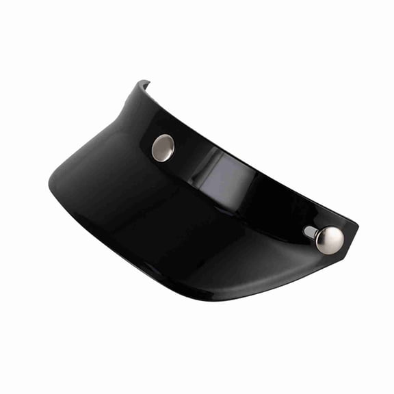 Rupoun Motorcycle Helmet Visor 3-Snap Retro Sun Shield 3/4 Open Face Half Helmet Peak Visor Anti-Sun Wind Eye Protection for Riding, Black, 18cm/7.09inch x 7.5cm/2.95inch