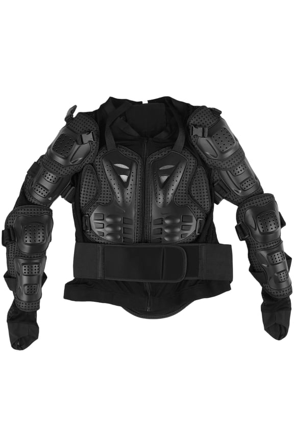 Motorcycle Protective Jacket Full Body Armor Vest Spine Chest Protector for Motocross Dirt Bike Racing - Black 3XL
