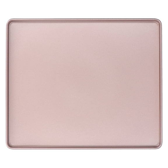 Rupoun Multifunctional Baking Pan Rose Gold Non Stick Pizza Bread Bakeware Carbon Steel Rectangle Baking Tray for Kitchen Oven Cooking (12 inches / 30.5 cm)
