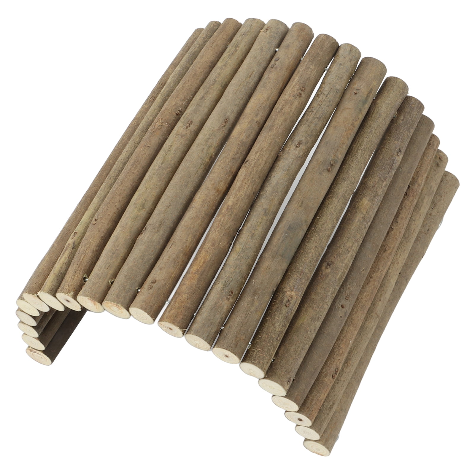 Rupoun Natural Wood Hamster Tunnel Small Animal Bendy Bridge Hideout for Gerbil Guinea Pig Chinchilla Ferret Hedgehog Rat 7.9x15.7in / 20x40cm