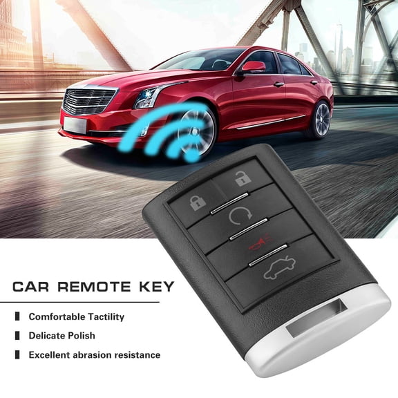 Rupoun OUC6000066 Car 5 Button Remote Control Keyless Entry Fob 315MHz Replacement for Cadillac CTS 2008-2013 DTS 2006-2011 SRX 2007-2009 STS 2008-2011