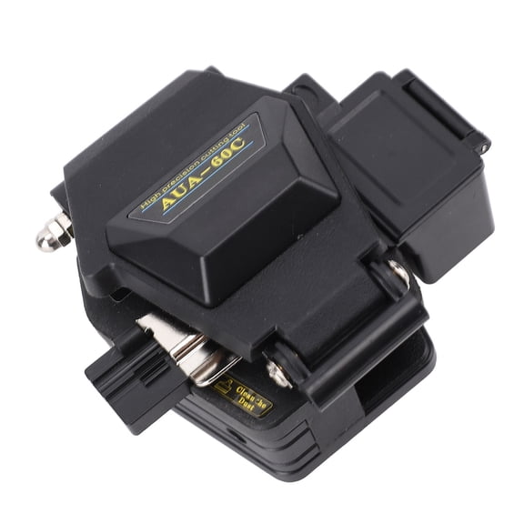 Rupoun Optical Fiber Cleaver High Precise Automatic Tool Return Hot Melt Cold Welding Cleaver with 3 in 1 Fixture Black