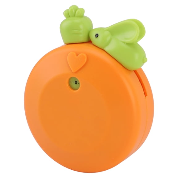 Rupoun Orange Cartoon Rabbit Mechanical Kitchen Timer, Analog Countdown Tool with Magnetic Backing (4.33 inches / 11 cm)