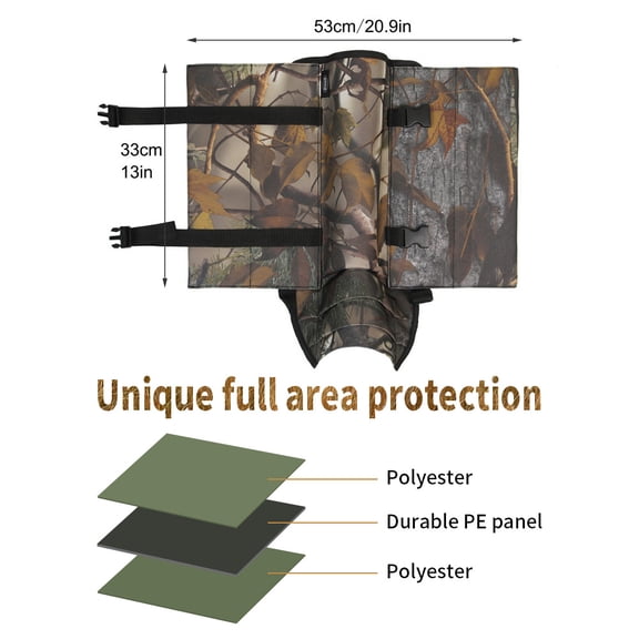 Rupoun Outdoor Camouflage Snake Bite Protection Gaiters Waterproof Tear-Resistant Leg Foot Cover for Hiking Camping Climbing, Leaves Pattern, 1 Pair, 16.9 in / 43 cm