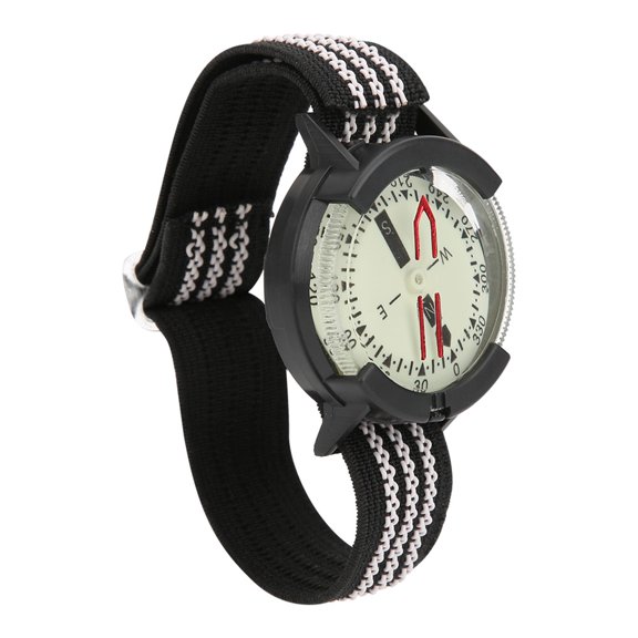 Rupoun Outdoor Waterproof Compass Luminous Adjustable Dial Watch for Camping Diving Hiking Survival Gear - Professional Wrist Navigation Device for Extreme Underwater and Backpacking Environments
