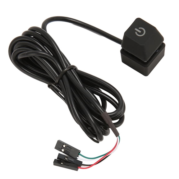Rupoun PC Power Button Extension, External Flexibility PC Power Switch, Power Supply Control Adapter Cable, Computer Host Button with LED, 1.65m / 5.4ft, Black[cite: 1]