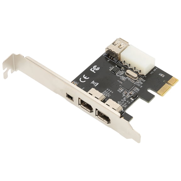 Rupoun PCIE 1X to 1394A Card 4 Ports Firewire Adapter High Speed 2.5Gbps Bandwidth PCIe Expansion Card for Win PC Server (7.87 inches / 20 cm)