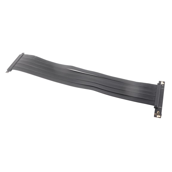 Rupoun PCIE 4.0 X16 Extender Right Angle 64GB/s GPU Extension Riser Cable for RTX4090 RTX3090ti 13.8 inches / 35 cm