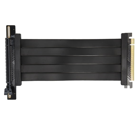 Rupoun PCIE 4.0 X16 Riser Cable Graphic Card Extension Cable 90 Degree High Speed GPU Adapter Cable For RTX3090 RTX3080 RX6900XT Black 7.87 inches / 20 cm