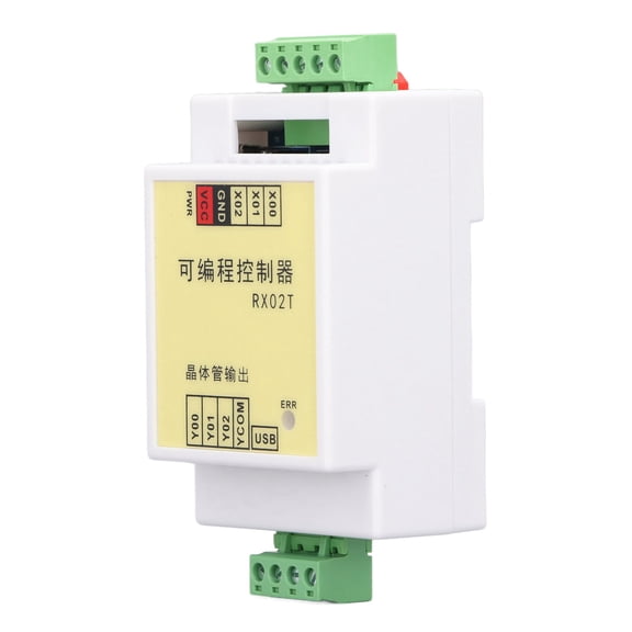 Rupoun PLC Programmable Controller Industrial Automation Control Board Solenoid Valve Time Relay 12‑24V RX02T Single Controller 500mA 5.51 inches / 14 cm for Electrical Systems