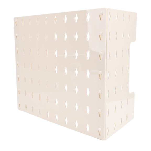 Rupoun Pegboard Wall Mounted Display Multi Function Storage Rack Gas Water Heater Pipe Cover with Adhesive Pads, 14.17 inches / 36.00 cm, Small Edition