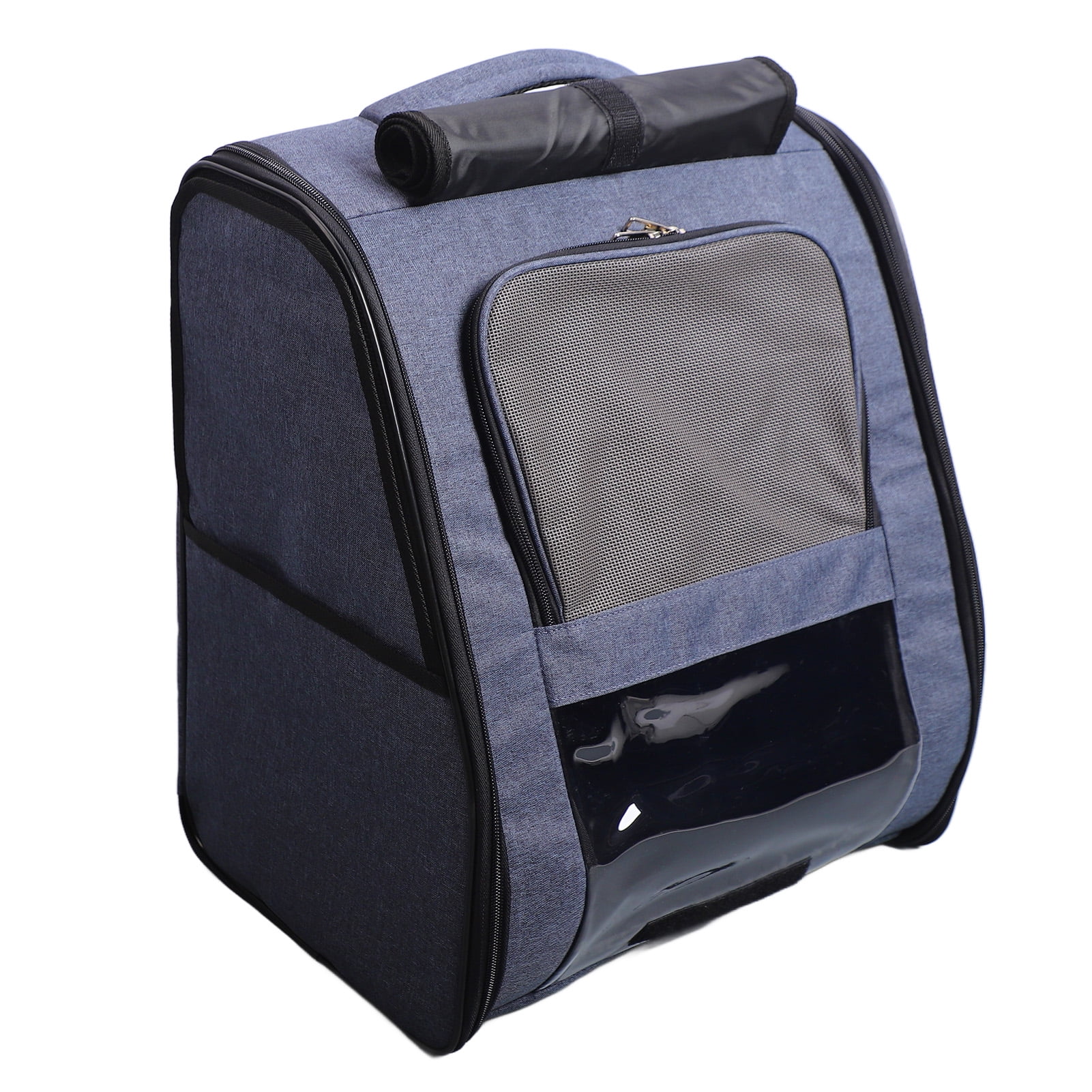 Rupoun Pet Carrier Backpack Large Capacity Polyester Pet Bag Multipurpose for Dogs Cats Outdoors Dark Blue L (16.5 in / 42 cm)