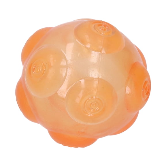 Rupoun Pet Chewing Toy Squeaker Ball TPR Bouncy Floating Teeth Cleaning Toy for Medium and Small Dogs, Orange, 3.94 inches / 10 cm, Interactive Fetch Dog Toy for Aggressive Chewers