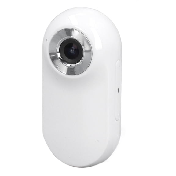 Rupoun Pet Collar Camera, 120 Degree Wide Angle Lens Action Video Camera for Dogs and Cats, Magnetic Mount, OTG Connection, Lightweight Wearable Sport Cam for Outdoor Tracking, White