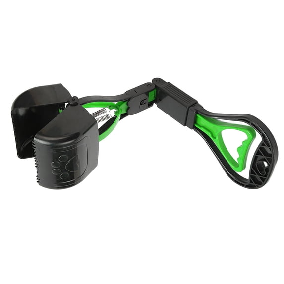 Rupoun Pet Pooper Scooper Multipurpose Long Handle High Strength Durable Folding Portable Dog Poop Scooper for Outdoor Green (17.7 inches / 45 cm)