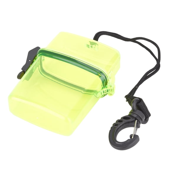 Rupoun Plastic Transparent Underwater Kayak Sealing Box with Rope Hook for Surfing Canoe Waterproof Dry Storage Container Case for Outdoor Water Sports Yellow 4.33x2.76x1.18 inches / 11x7x3 cm