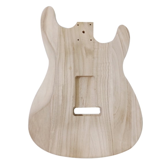 Rupoun Polished Soft Maple Wood Electric Guitar Barrel Unfinished DIY Replacement Body for Bass and String Instruments 19.29 inches / 49 cm