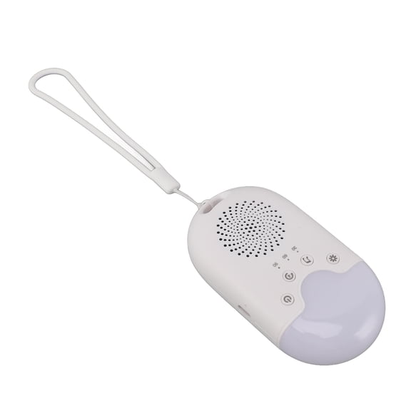 Rupoun Portable Baby White Noise Sound Machine with 8 Soothing Sounds, Colorful Night Light, Auto-Off Timer, Memory Function, USB Rechargeable Sleep Therapy for Infants, Kids and Adults, White