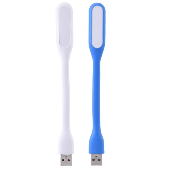 Rupoun Portable Bendable USB LED Light Flexible Mini Lamp for Laptop Computer Keyboard Reading Desk Bedside Night Light, Blue (6.6 inches / 16.8 cm)