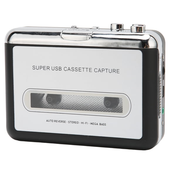 Rupoun Portable Cassette Player MP3 CD Converter USB Auto Reverse Audio Music Tape Player for Laptops and PCs (5.91 inches / 15.00 cm)